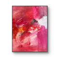 Red + Pink Abstract Acrylic Painting on Canvas