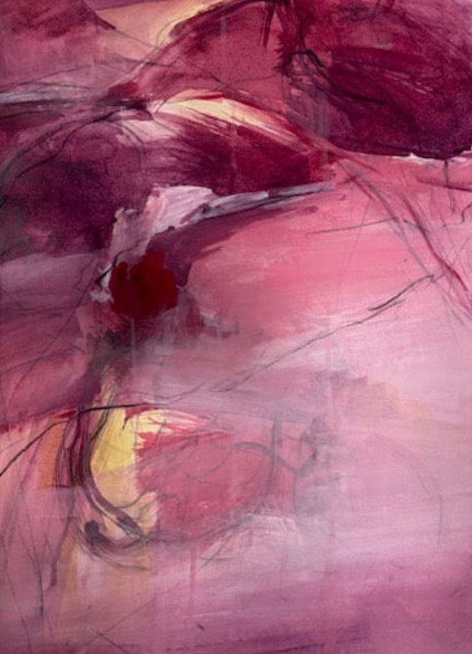 Work on paper - Maroon + Pink
